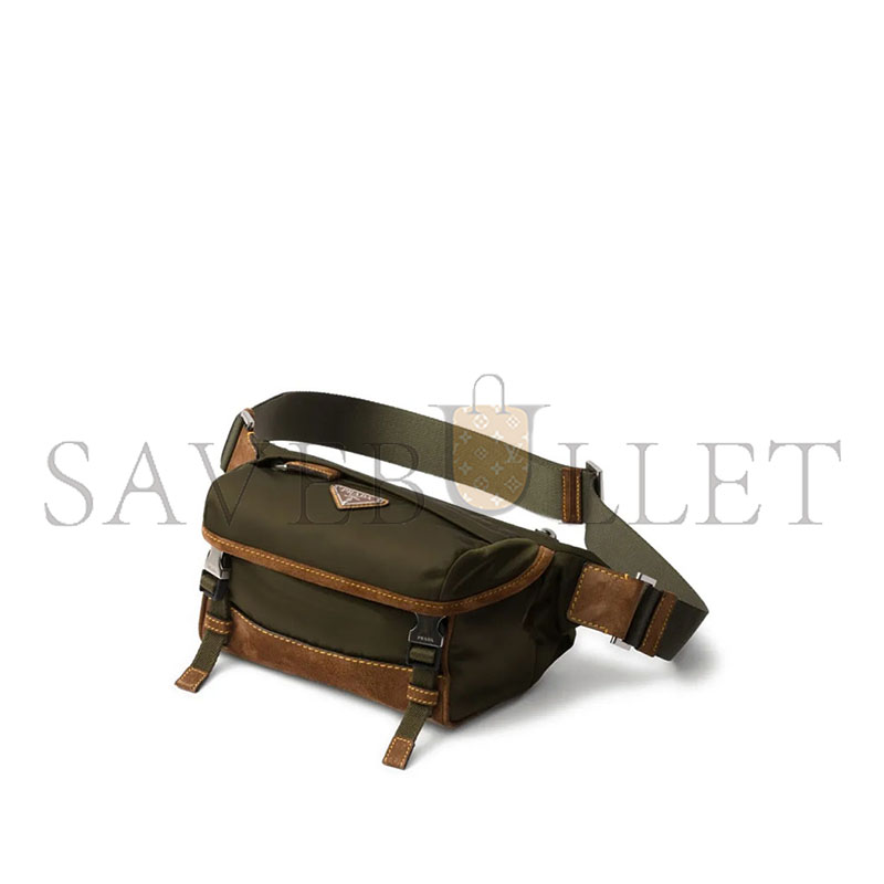 Pra*a small canvas utility shoulder bag 2vh171 (20*12.5*10cm)